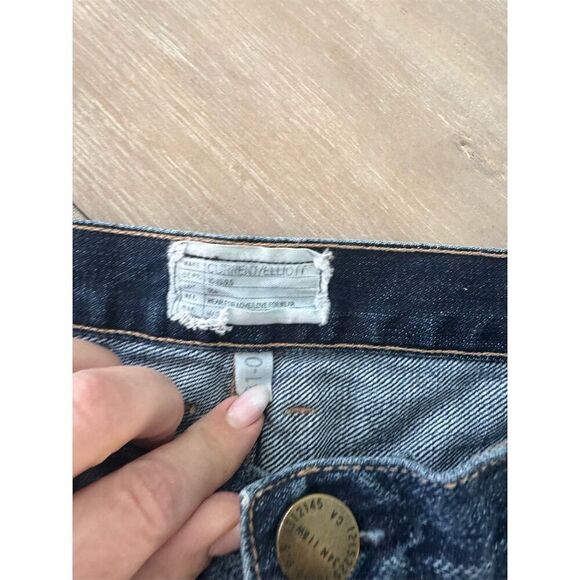 Current/Elliott Women's Size 31 Blue Distressed Mini Skirt Frayed Hem - Picture 5 of 10